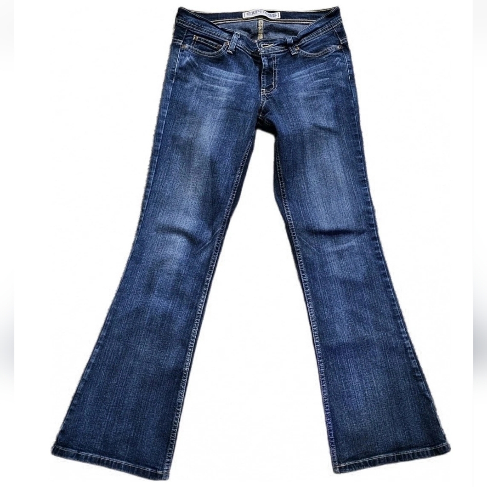 Express Jeans 70s Vintage Womens 6  Low Bootcut Flare Preppy Hippie New NWOT
